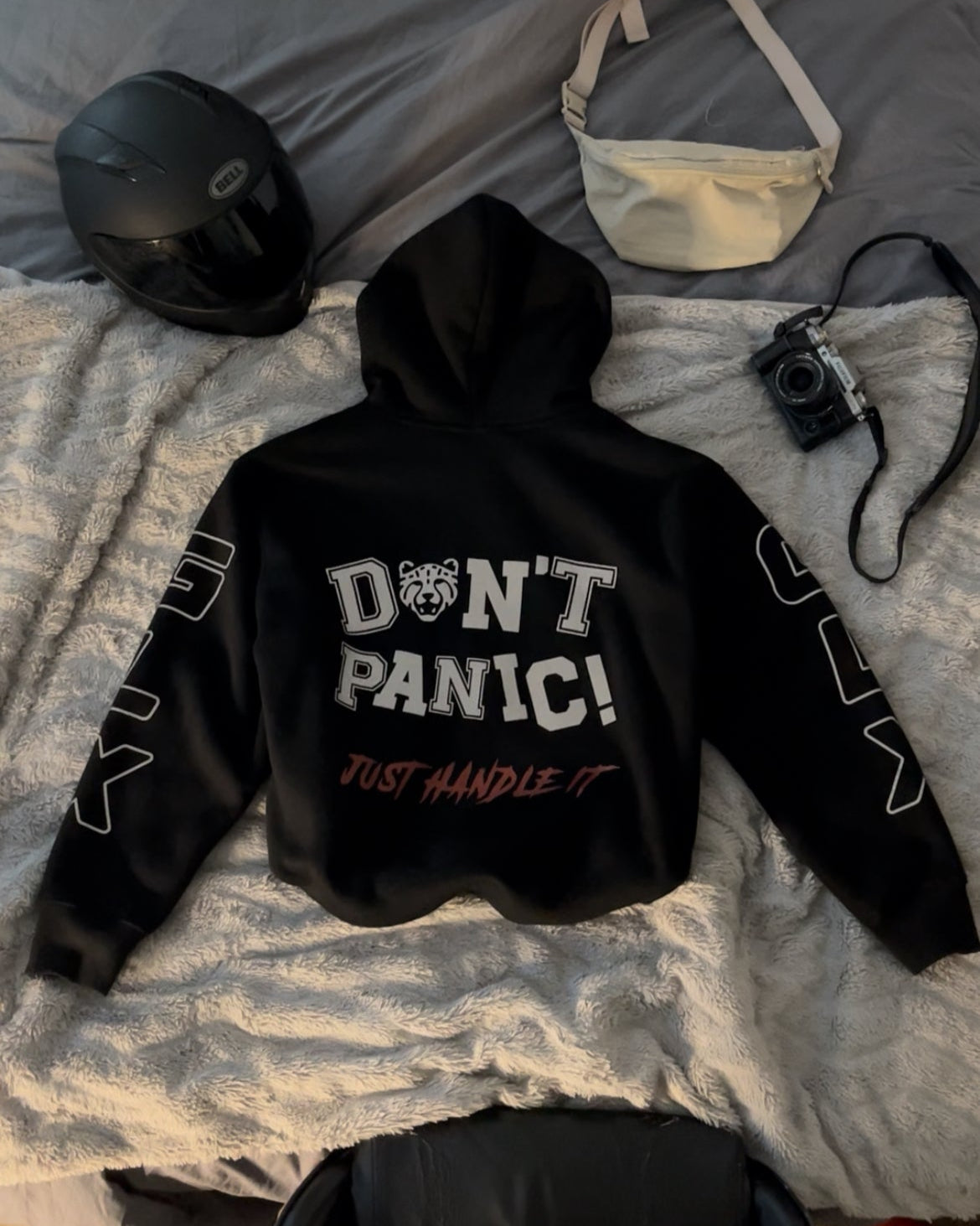 DON'T PANIC REFLECTIVE HOODIE