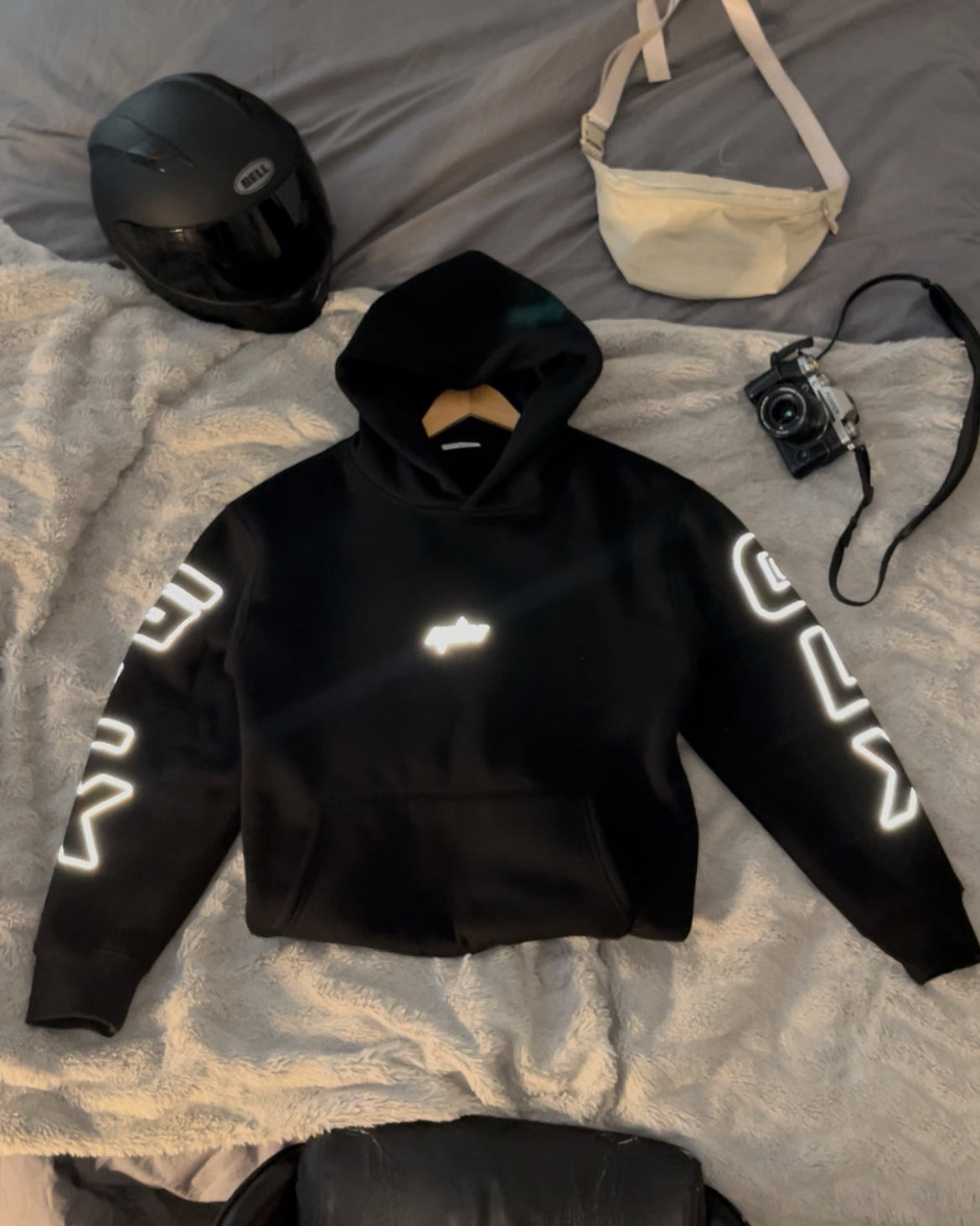 DON'T PANIC REFLECTIVE HOODIE